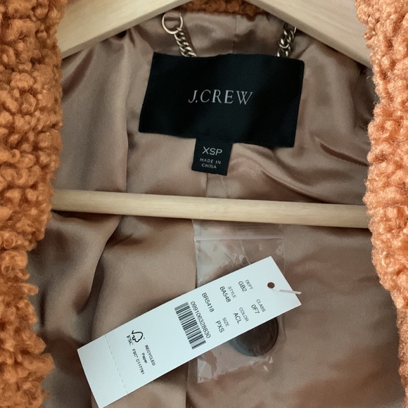 J. Crew Petite double-breasted teddy sherpa topcoat - Picture 7 of 8